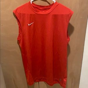 Red nike dry fit tank top